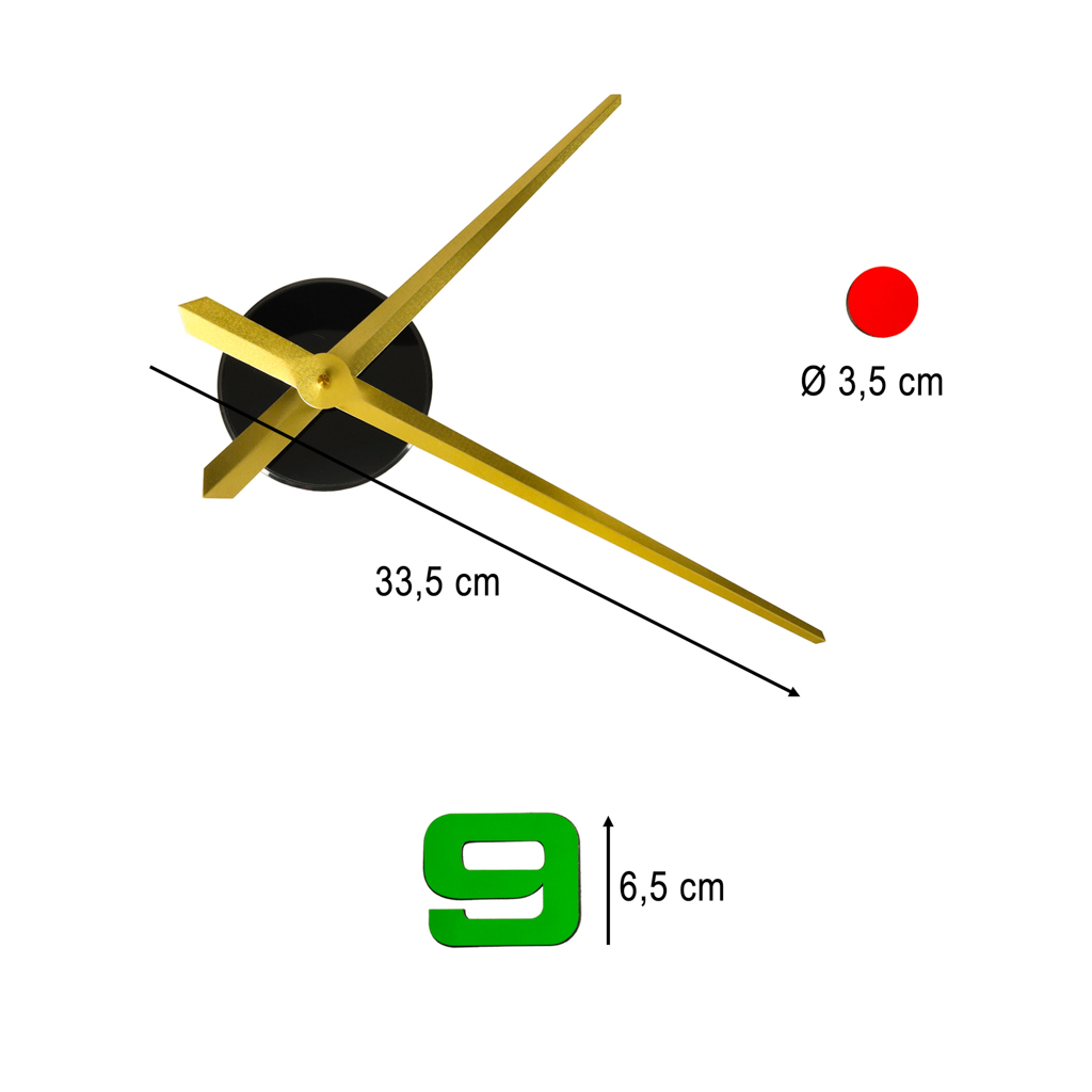 Nástěnné hodiny s barevnými číslicemi 80-90 cm KX3517