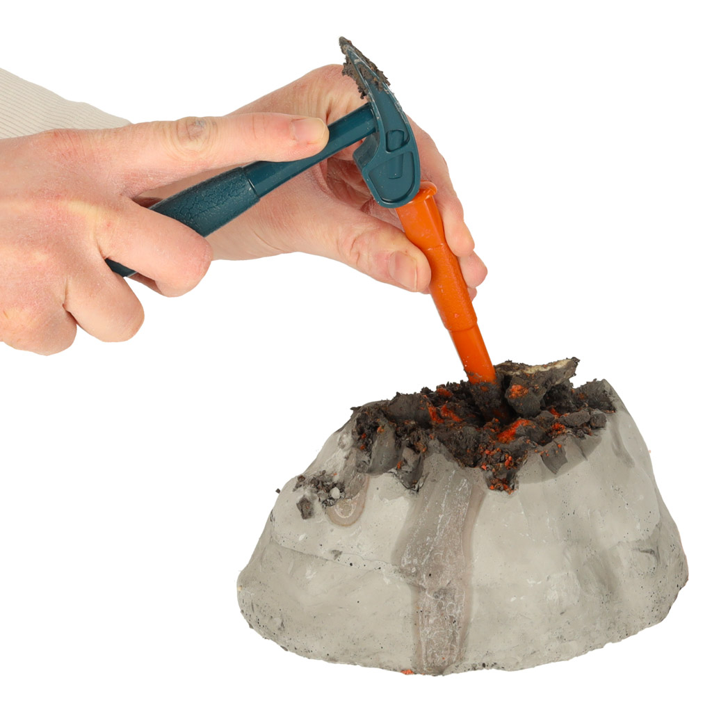 Experiment 2v1 sopečná erupce + dinosaurus KX3582