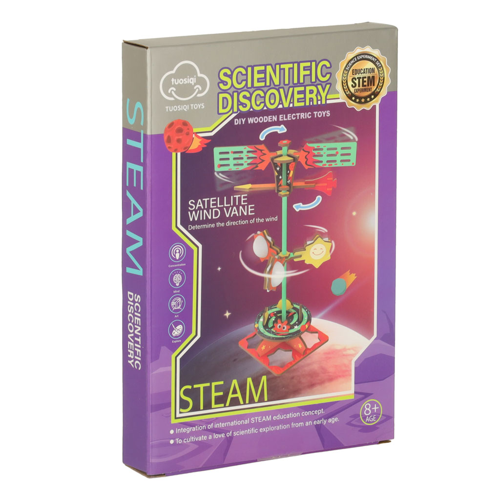 Dřevěné puzzle 3d vědecký model větrné lopatky KX3588