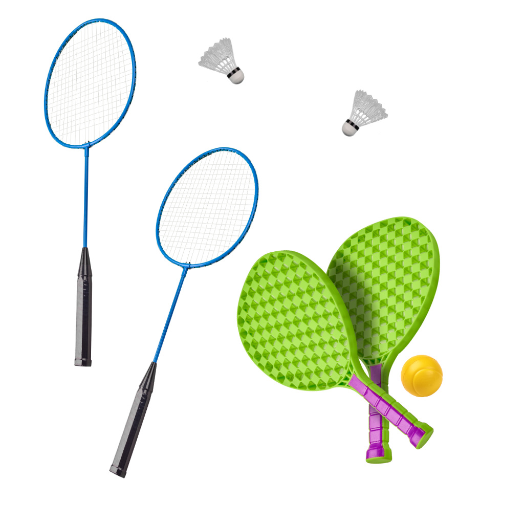 Sportovní sada 5v1 badminton basketbal volejbal tenis frisbee KX3638