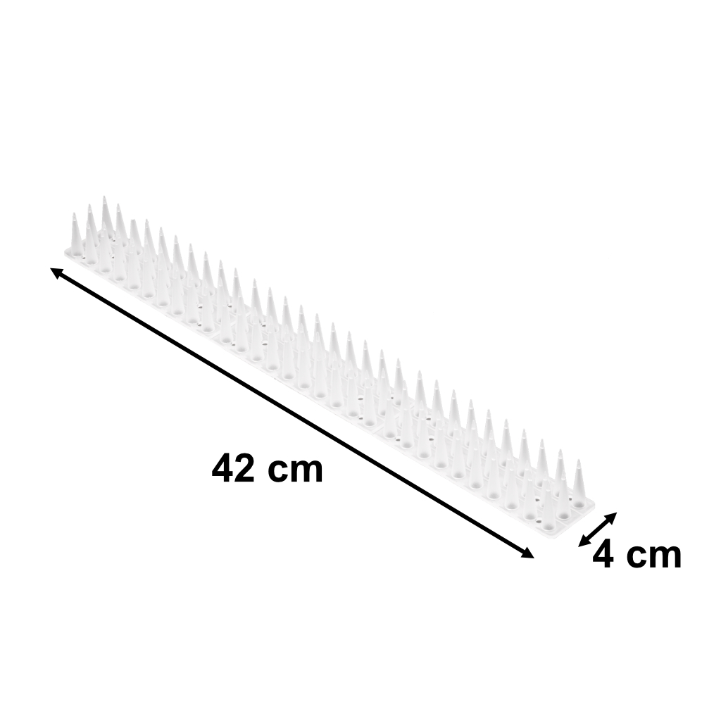 Hroty pro holuby zátka pro ptáky plastová hustá bílá 8el. 43 cm KX3280
