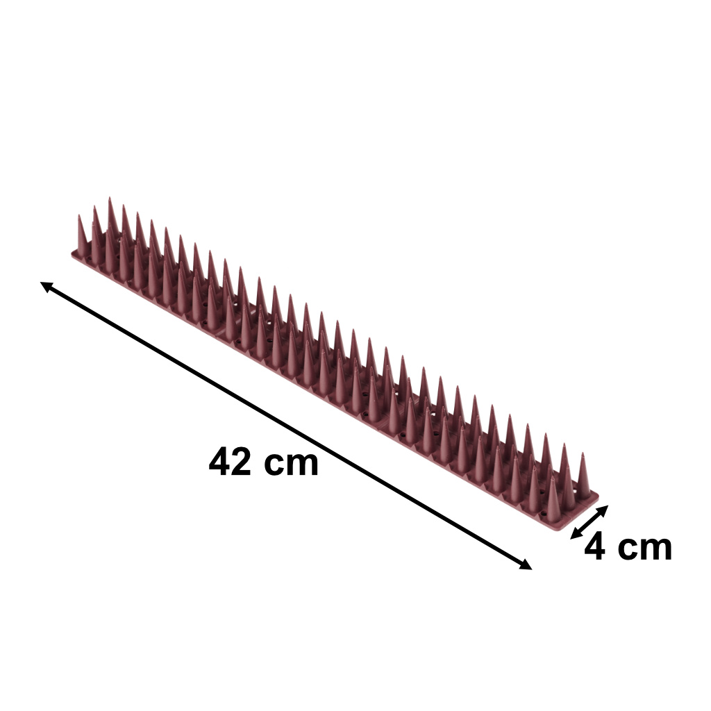 Holubí hroty zátka proti ptákům plastová hustá hnědá 8el. 43 cm KX3280_1