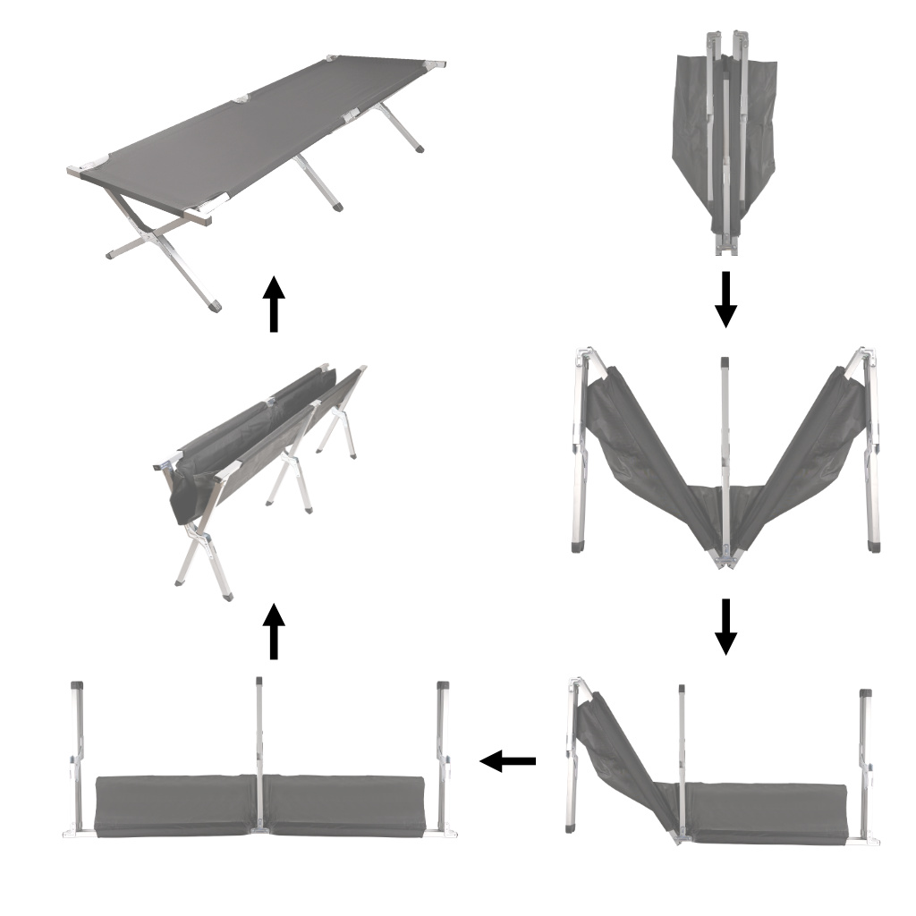 Skládací cestovní postel canada black 150kg KX4833_3