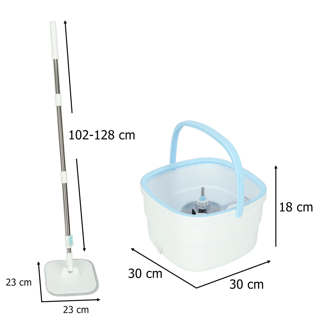 Obdélníkový plochý mop rotační ždímač čisté špinavé vody KX3277