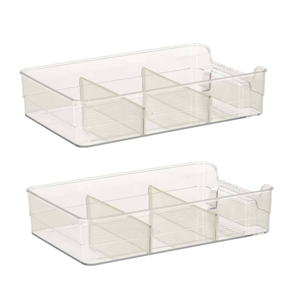 Stolní organizér do kuchyně koupelna akrylový dvoupatrový KX3406