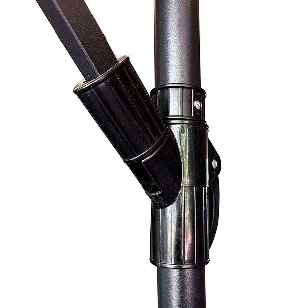 Zahradní slunečník velký skládací slunečník s výložníkem 290 cm béžový KX3313_1