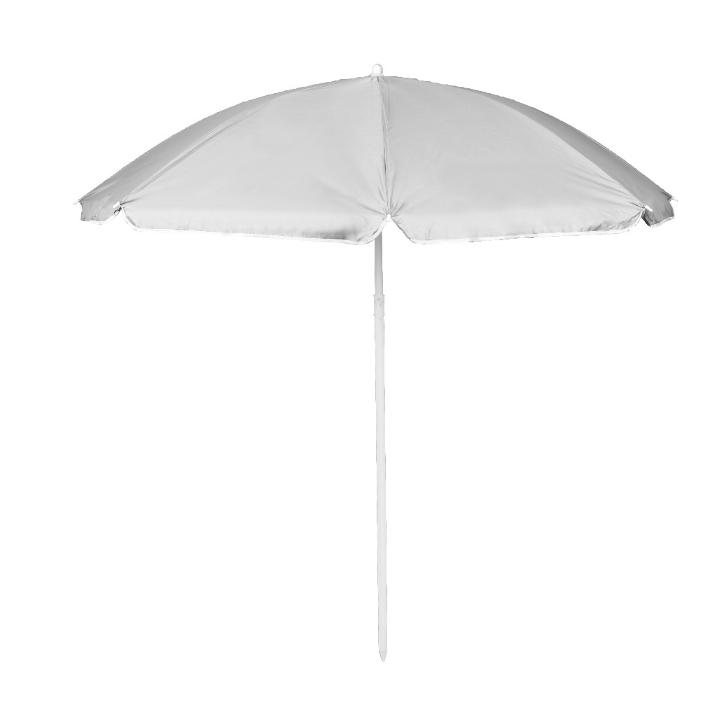 Plážový slunečník nastavitelný rozbitný UV skládací 150cm šedý KX3312_1