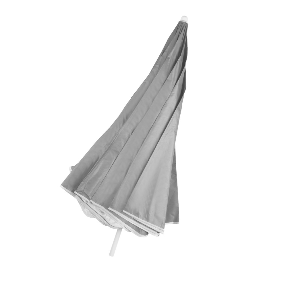 Plážový slunečník nastavitelný rozbitný UV skládací 150cm šedý KX3312_1