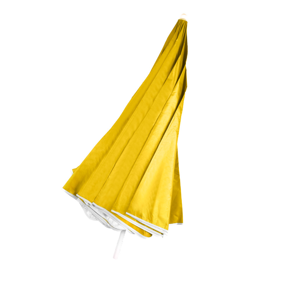 Plážový slunečník nastavitelný rozbitný UV skládací 150cm žlutý KX3312_2