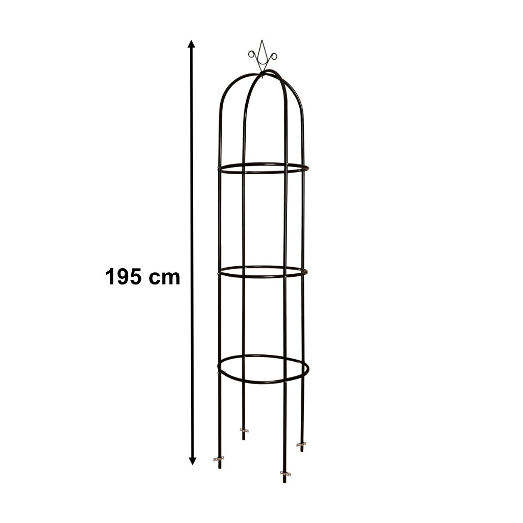 Zahradní pergola sloupek sloupek zvonek růže stojan popínavé květiny kov 195 cm KX3304