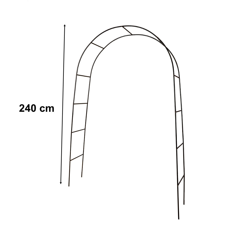 Zahradní pergola držák oblouku pro růže květiny břečťan popínavé kov 240 x 140 cm KX3303