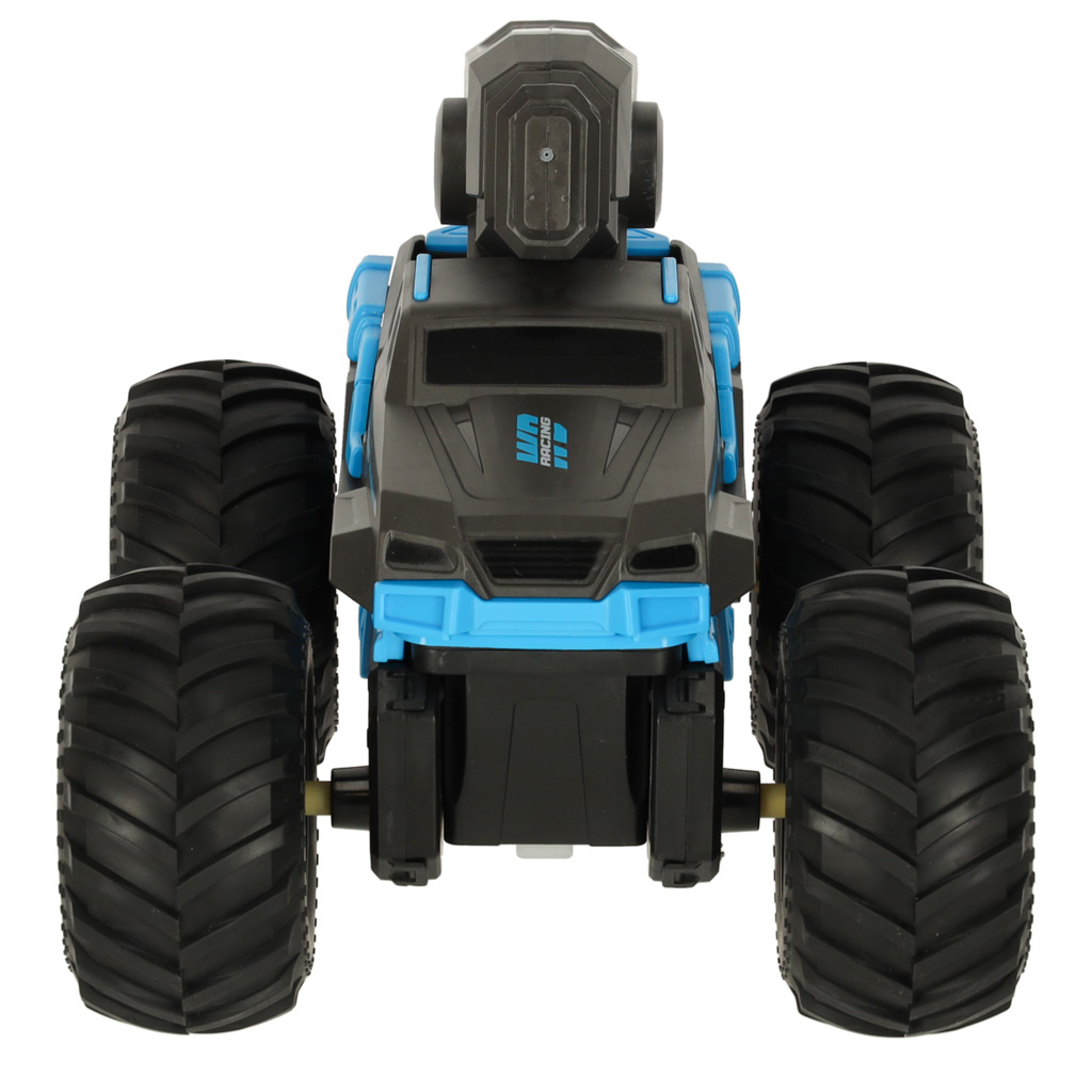 RC obojživelné vodotěsné auto ovládané gesty rukou + 2 dálkové ovladače modré barvy KX3269