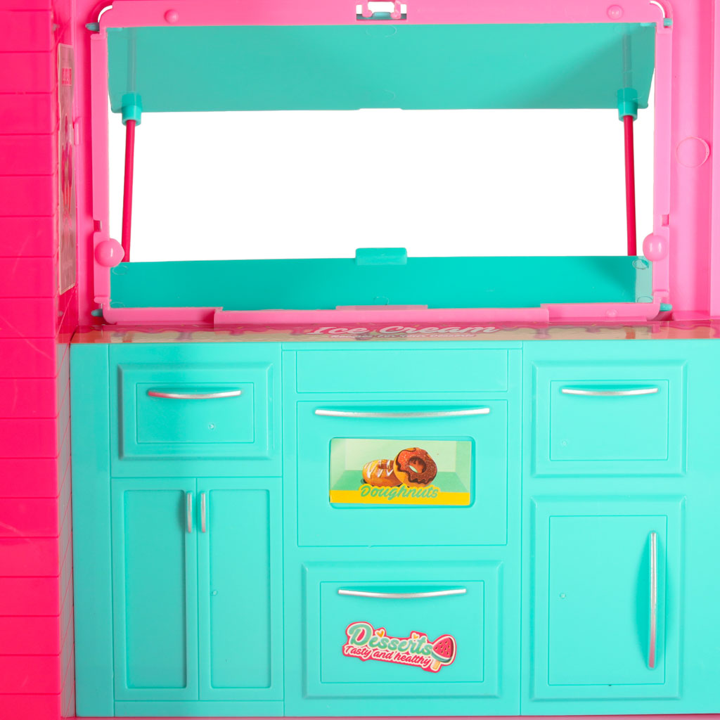 Sada autíček pro panenky Food truck 21 el. KX3453