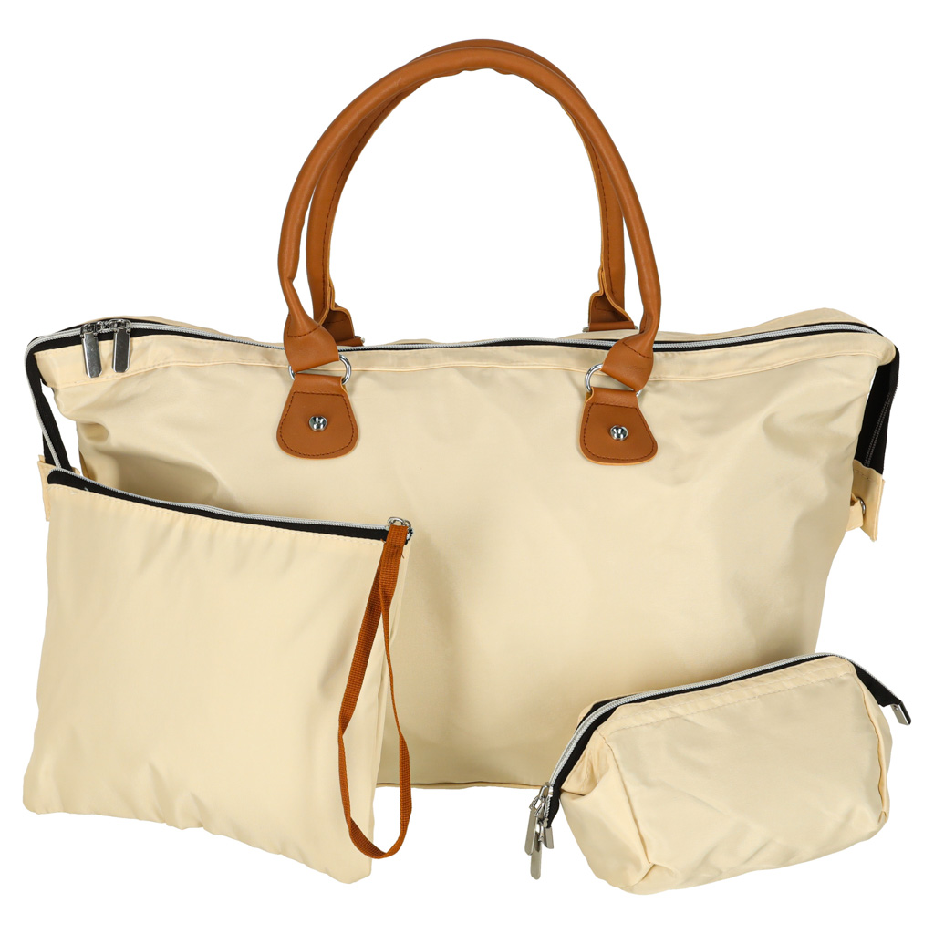 Dámská multifunkční cestovní taška na kočárek pro maminku set béžová KX3365_1