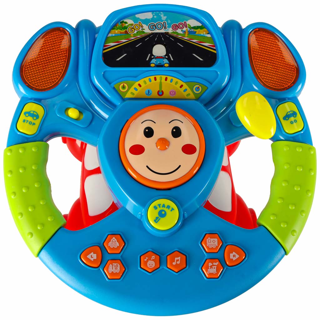 Interaktivní dětský simulátor volantu hudba zvuky světla projektor KX3310