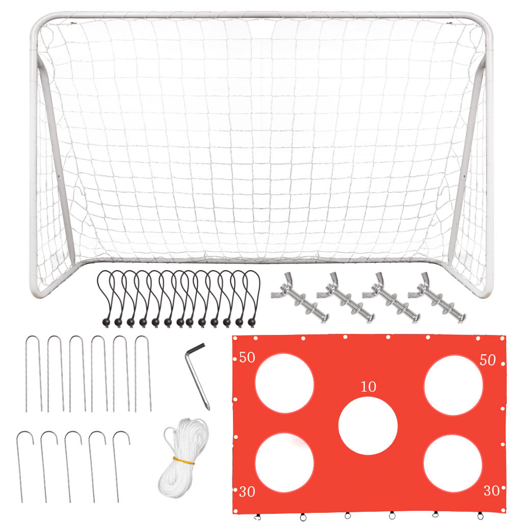 Dětská fotbalová tréninková branka 2v1 + podložka na přesnost 215 x 153 x 76 cm KX3207