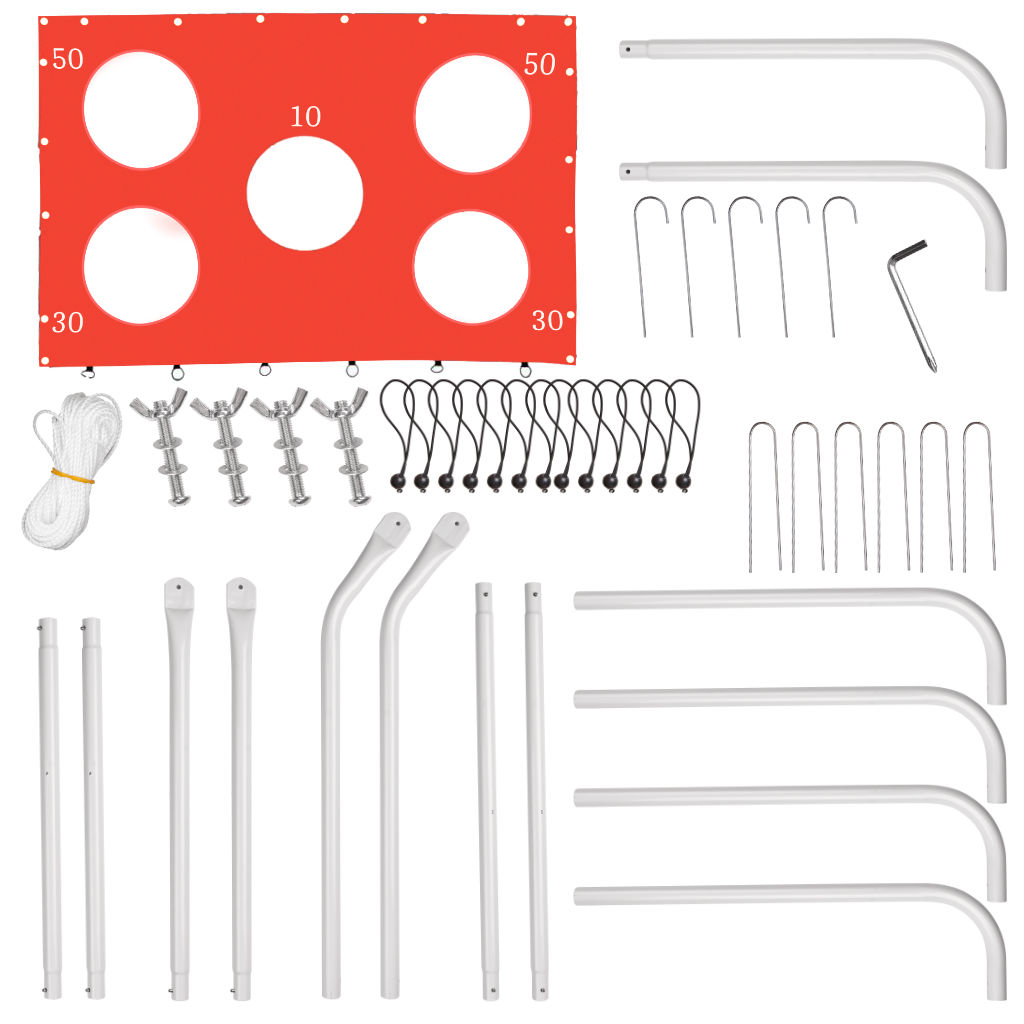 Dětská fotbalová tréninková branka 2v1 + podložka na přesnost 215 x 153 x 76 cm KX3207