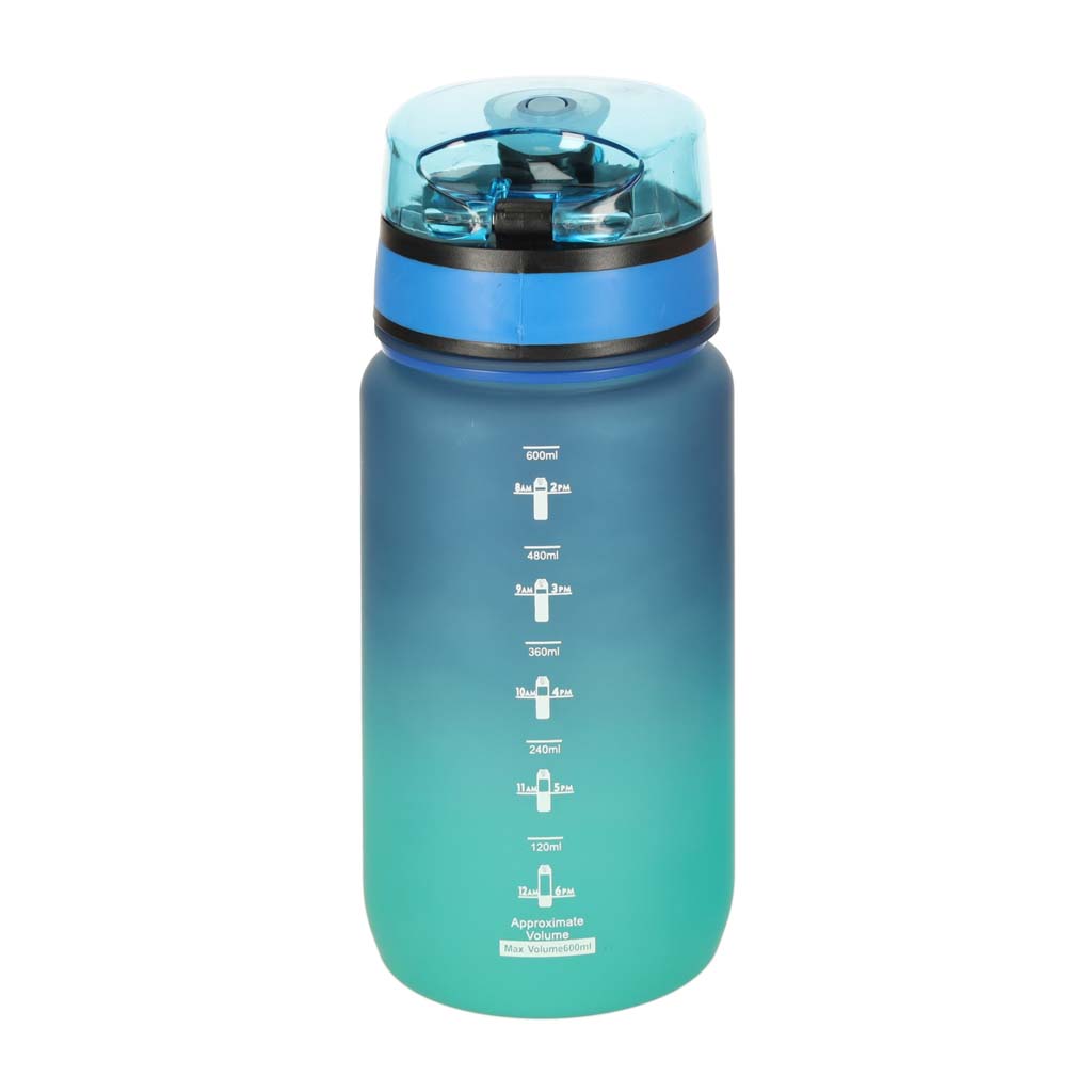 Láhev na vodu sportovní láhev s náustkem BPA FREE 600ml modrozelená KX3071_1