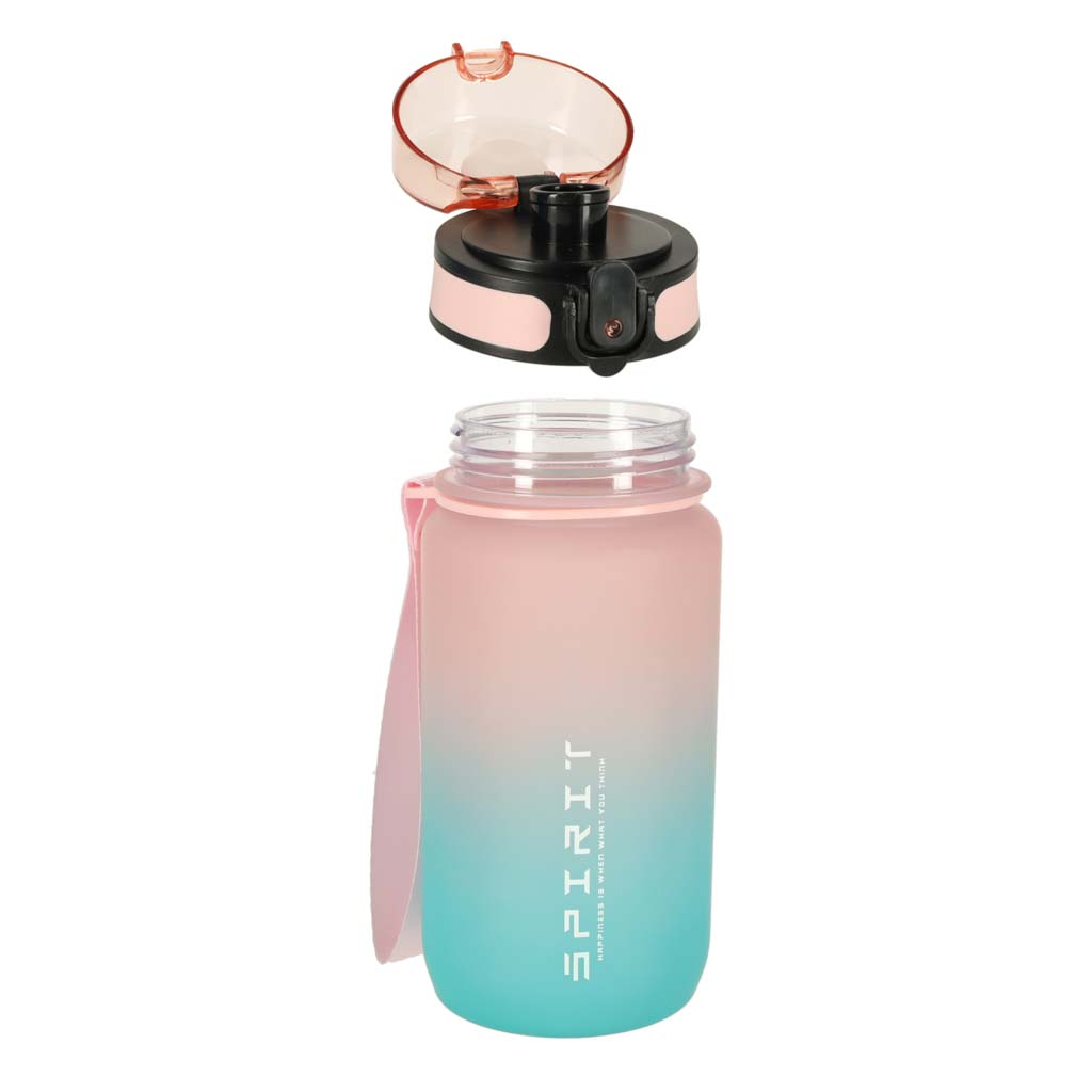 Láhev na vodu sportovní láhev s náustkem BPA FREE 600ml růžovo-modrá KX3071