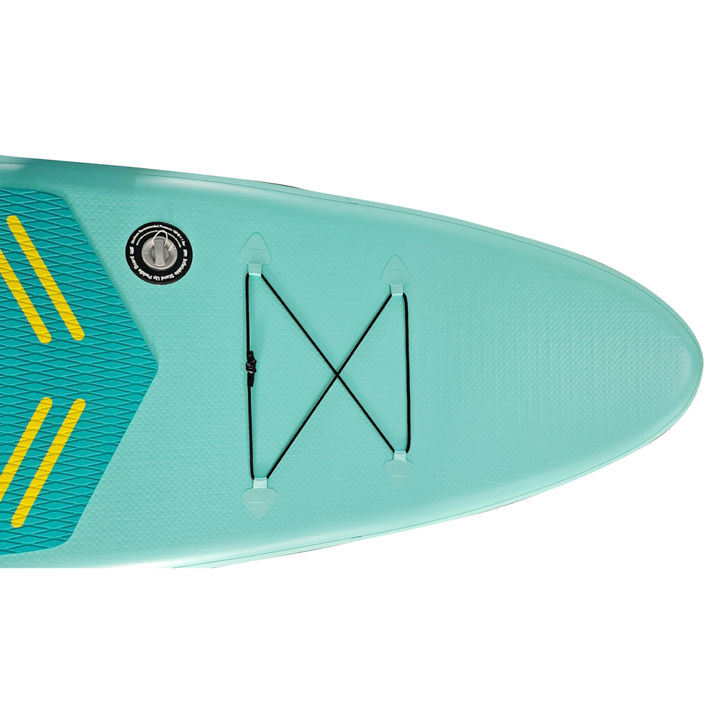 SUP nafukovací plavecká deska se sedadlem a příslušenstvím sada pádel tyrkysová 350 cm KX3126_1