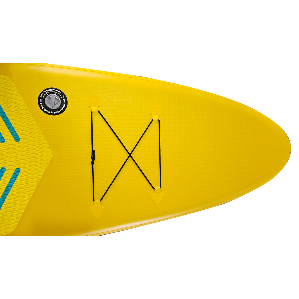 SUP nafukovací plavecká deska se sedadlem, příslušenstvím a pádlem žlutá 350 cm KX3126