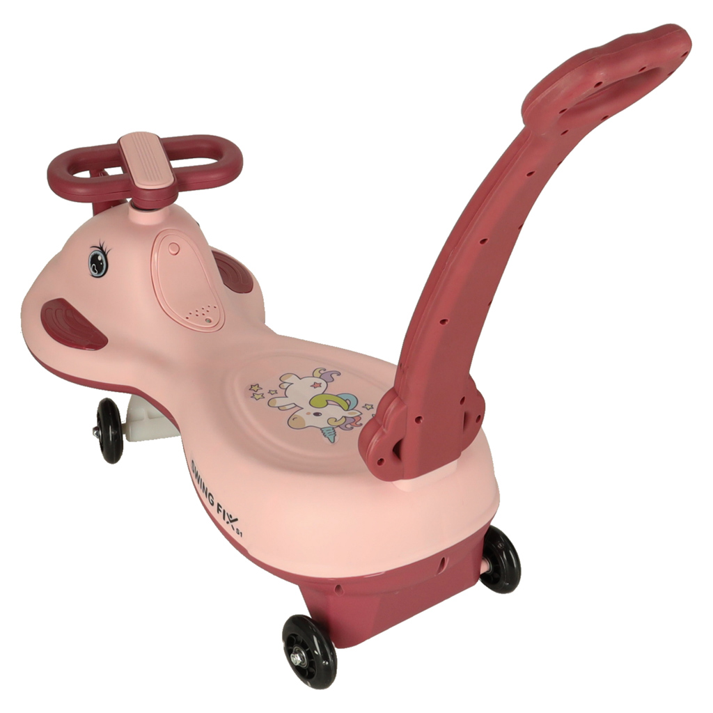 LED Swing FIX S1 gravitační koloběžka s rukojetí růžová max. 65 kg KX3154_1