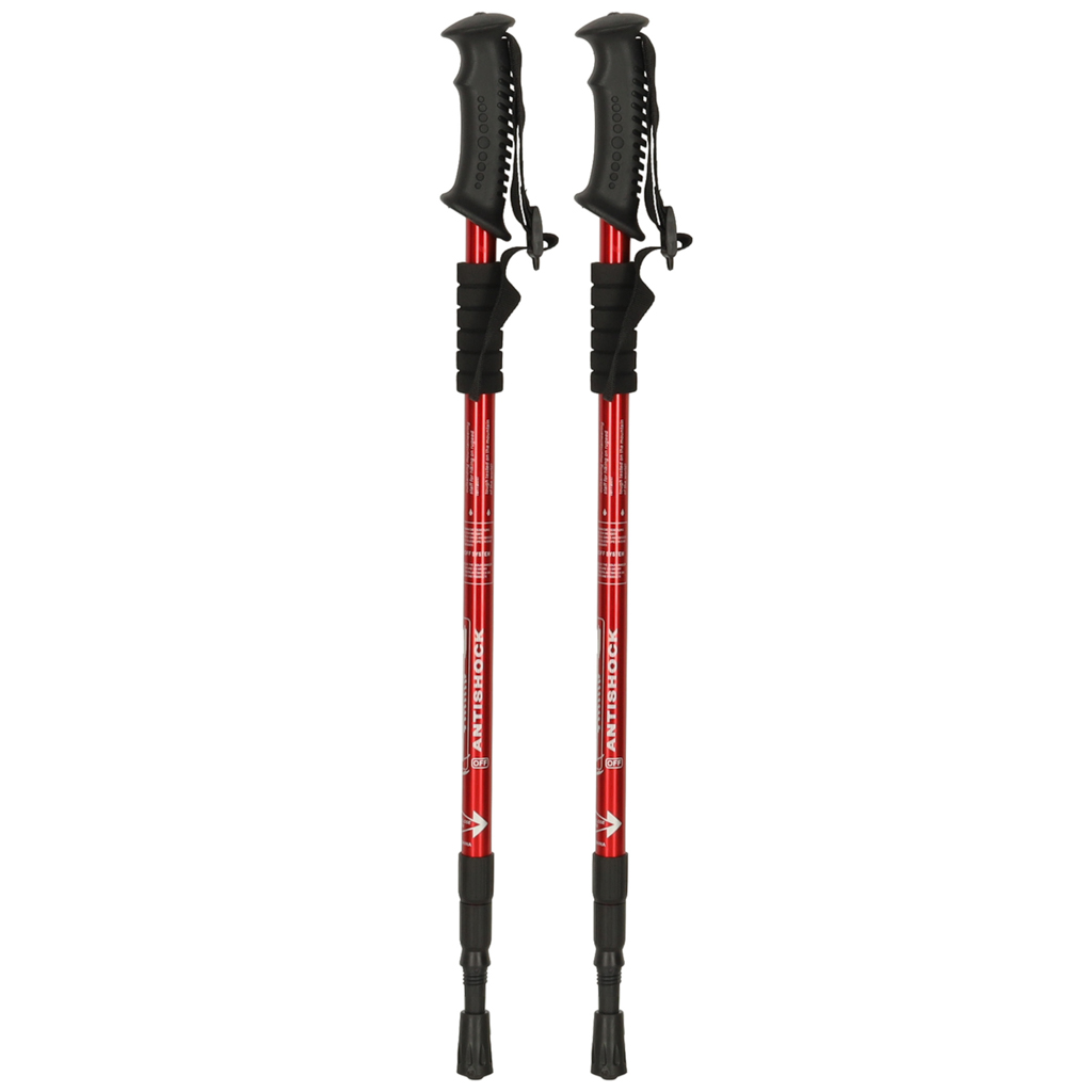 Nordic walking hole skládací 2 kusy červené KX3085_1