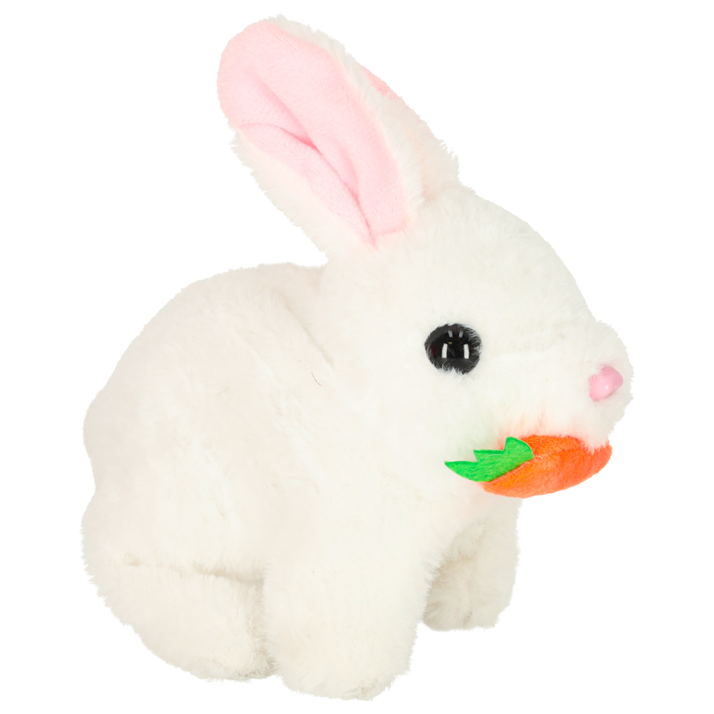 Plyšový králíček Carrot králičí chodí pohybuje ušima KX3153