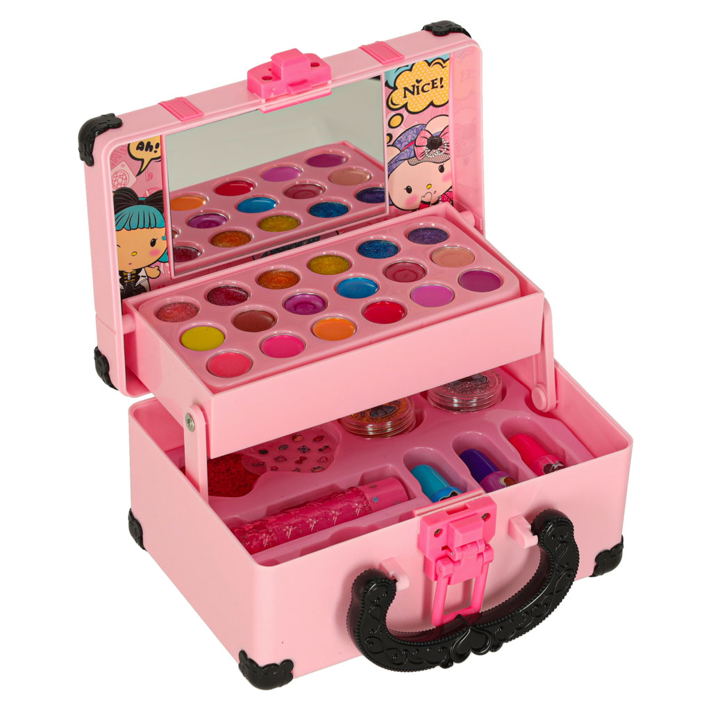 Sada na líčení a nehty make-up kosmetika stíny laky kufřík KX3191