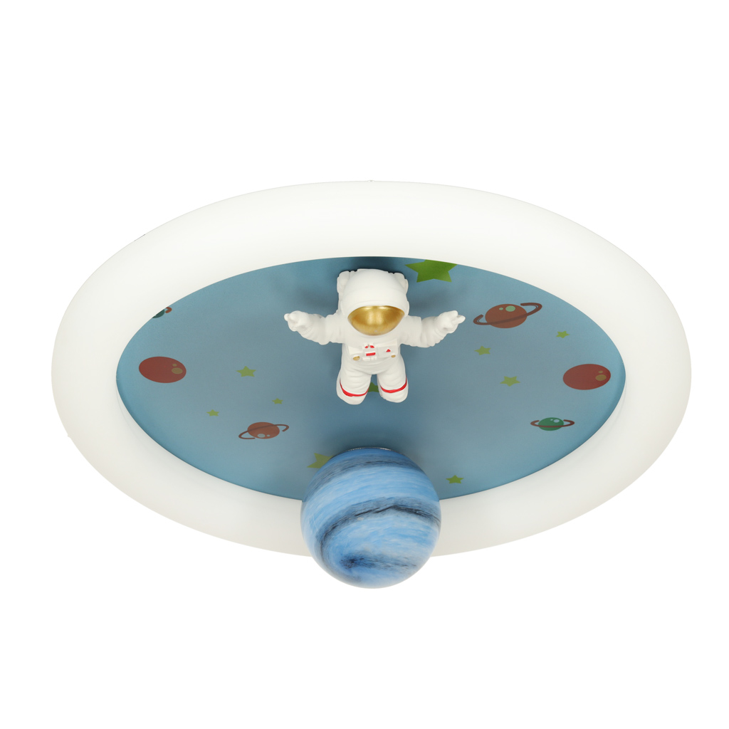 Stropní LED svítidlo do dětského pokoje stmívatelné LUMELA + dálkové ovládání astronaut KX3167