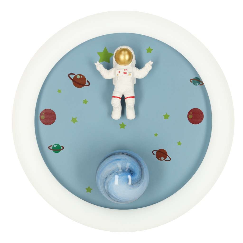 Stropní LED svítidlo do dětského pokoje stmívatelné LUMELA + dálkové ovládání astronaut KX3167