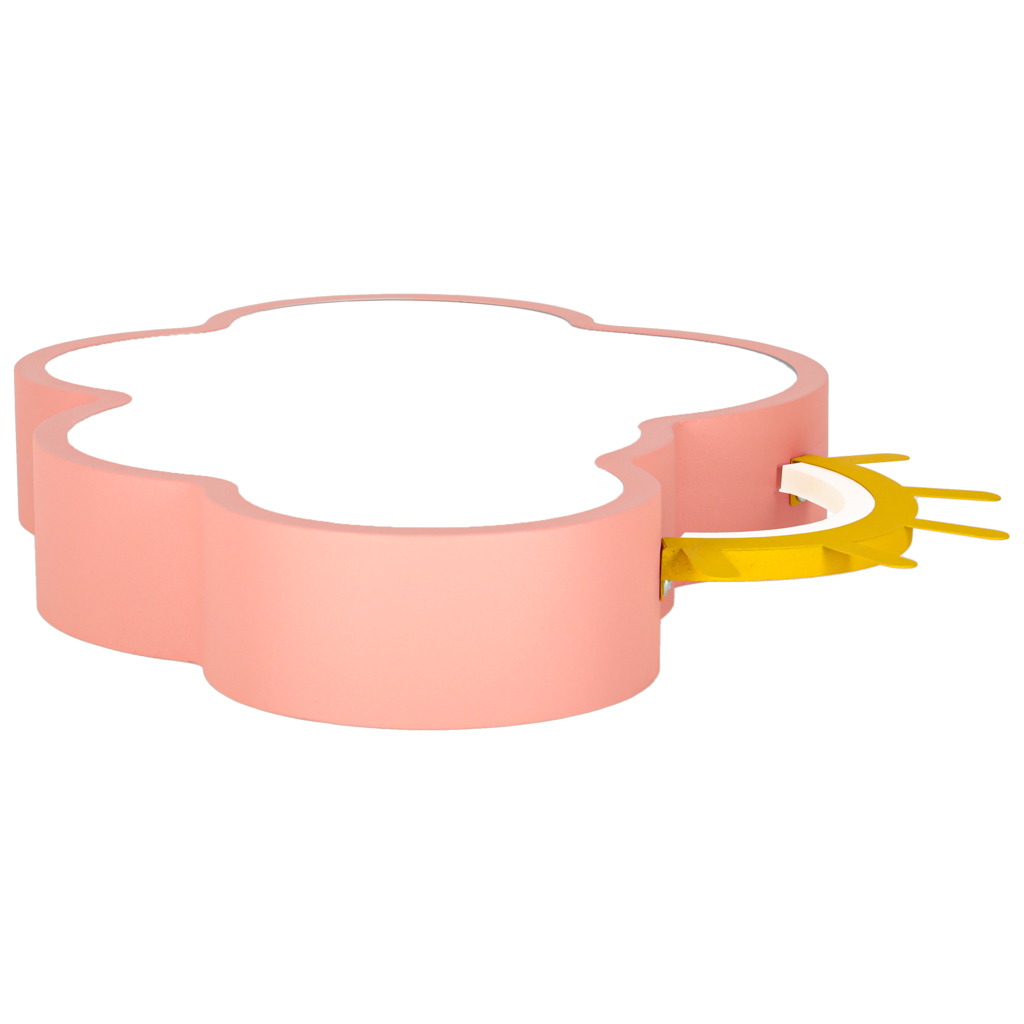 LED stropní svítidlo plafond do dětského pokoje stmívatelné LUMELA + dálkové ovládání cloud pink KX3165