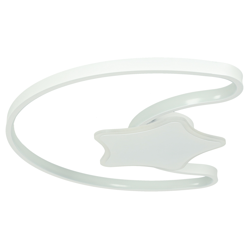 Stropní LED svítidlo do dětského pokoje stmívatelné LUMELA + dálkové ovládání měsíční bílá KX3175