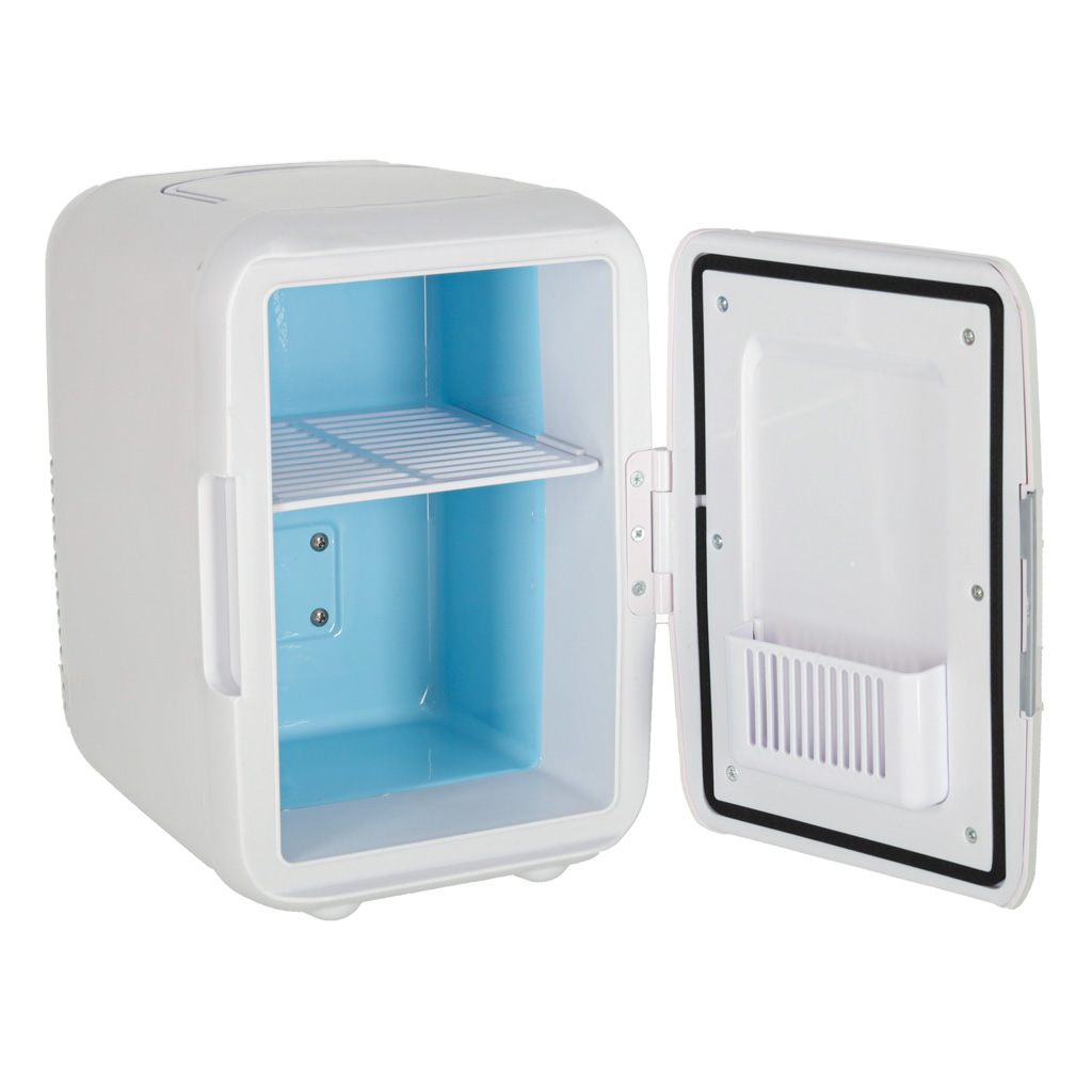 Elektrická mini cestovní chladnička do auta na potraviny, kosmetiku, ohřev, chlazení 2v1, 4 l, bílá KX3057