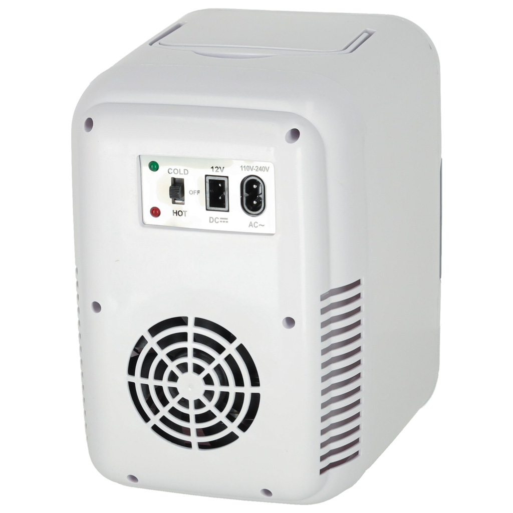 Elektrická mini cestovní chladnička do auta na potraviny, kosmetiku, ohřev, chlazení 2v1, 4 l, bílá KX3057