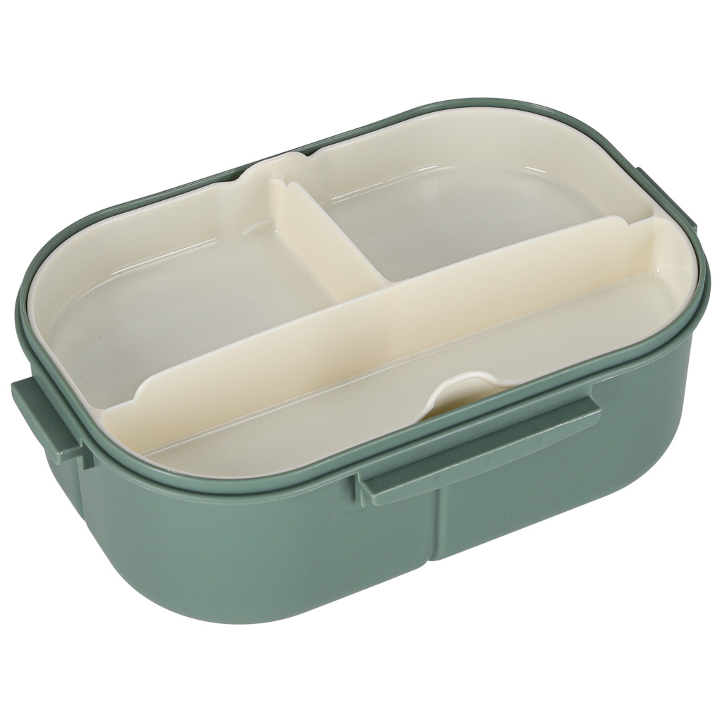Snídaňový box na oběd s přihrádkami rozdělený 1200 ml zelený KX3023