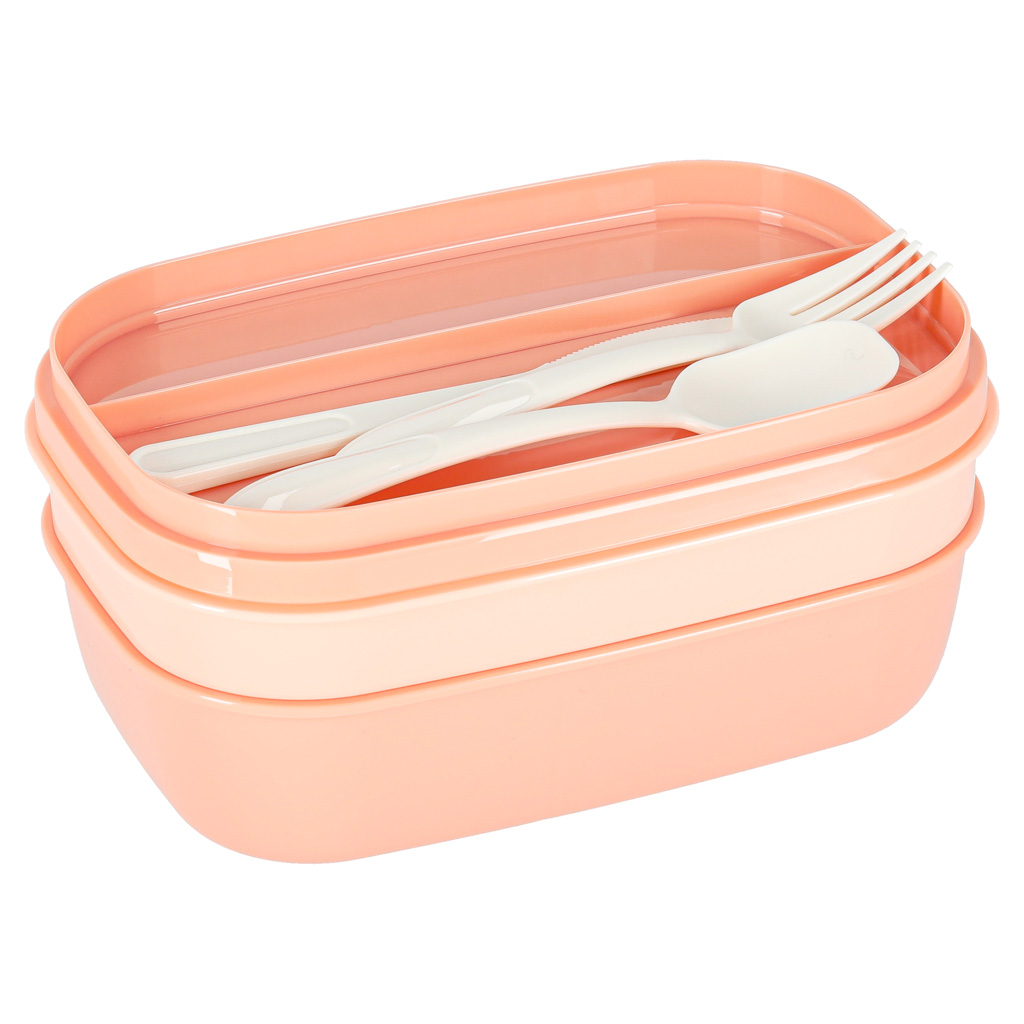Snídaňový box s přihrádkami rozdělený 1900ml meruňka KX3025