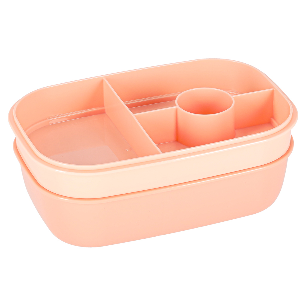 Snídaňový box s přihrádkami rozdělený 1900ml meruňka KX3025