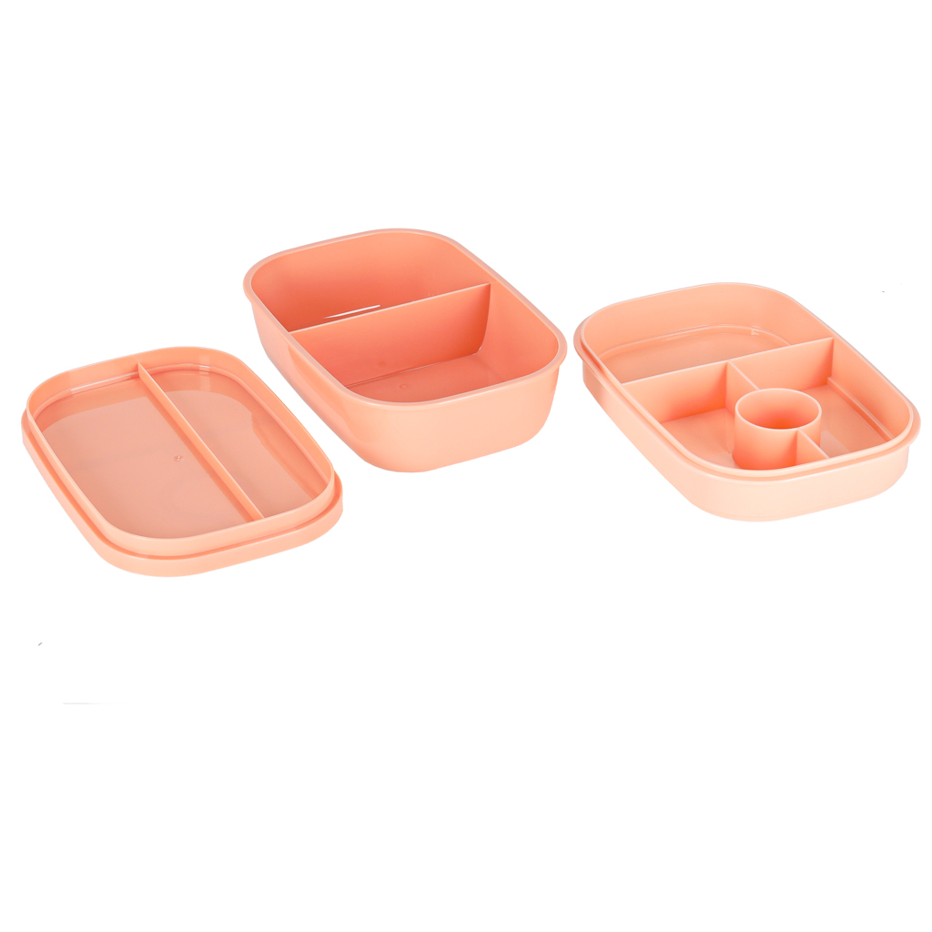 Snídaňový box s přihrádkami rozdělený 1900ml meruňka KX3025