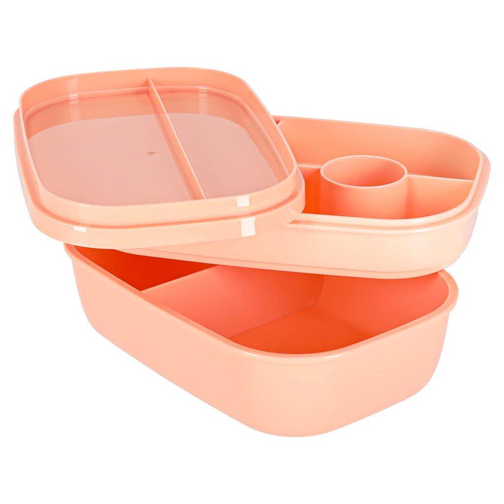 Snídaňový box s přihrádkami rozdělený 1900ml meruňka KX3025