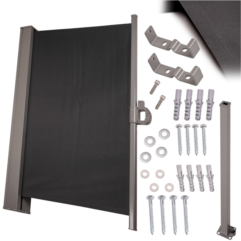 Markýza na boční terasu LUARO se stahovací zástěnou 160 x 300 cm KX3218