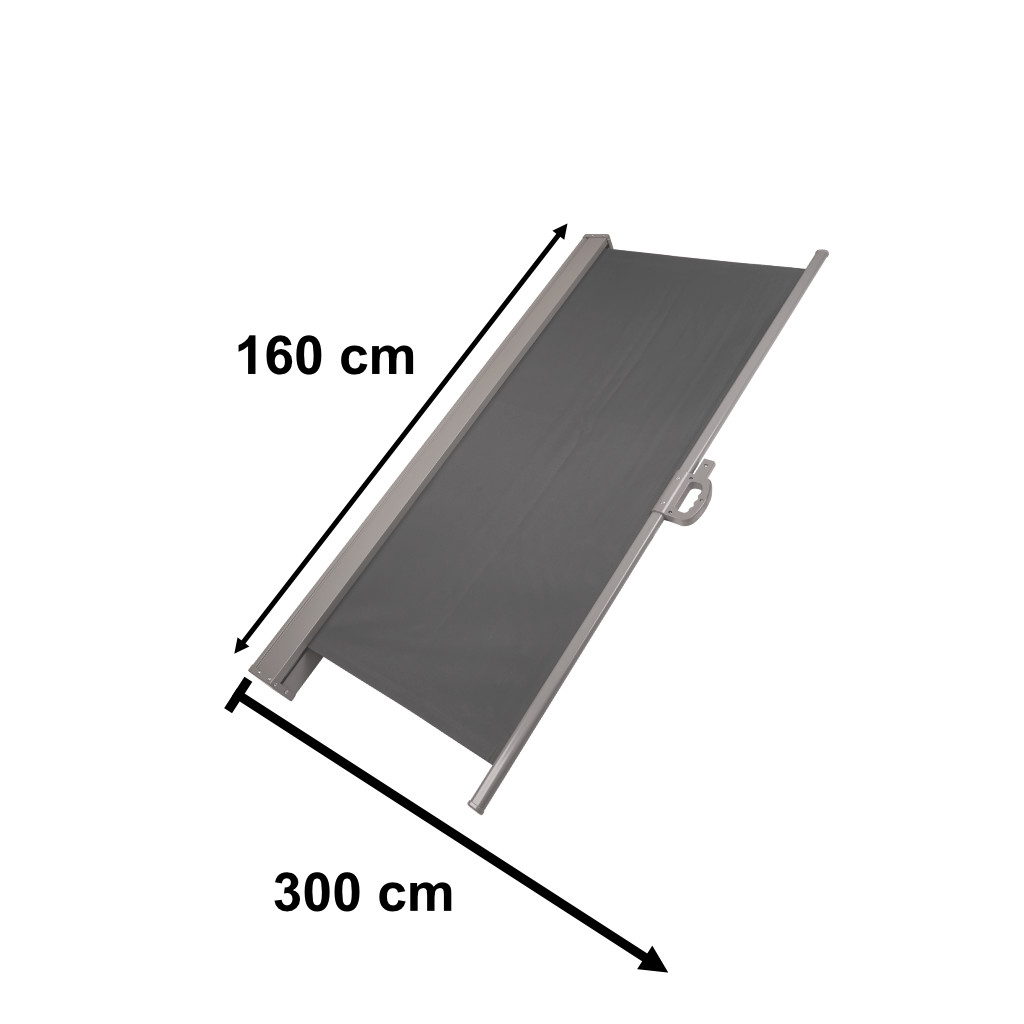 Markýza na boční terasu LUARO se stahovací zástěnou 160 x 300 cm KX3218