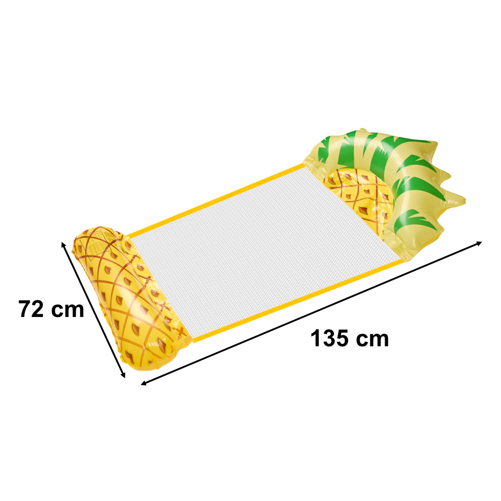 Nafukovací plážová matrace houpací síť vodní lehátko křeslo bazén ananas KX3112_1