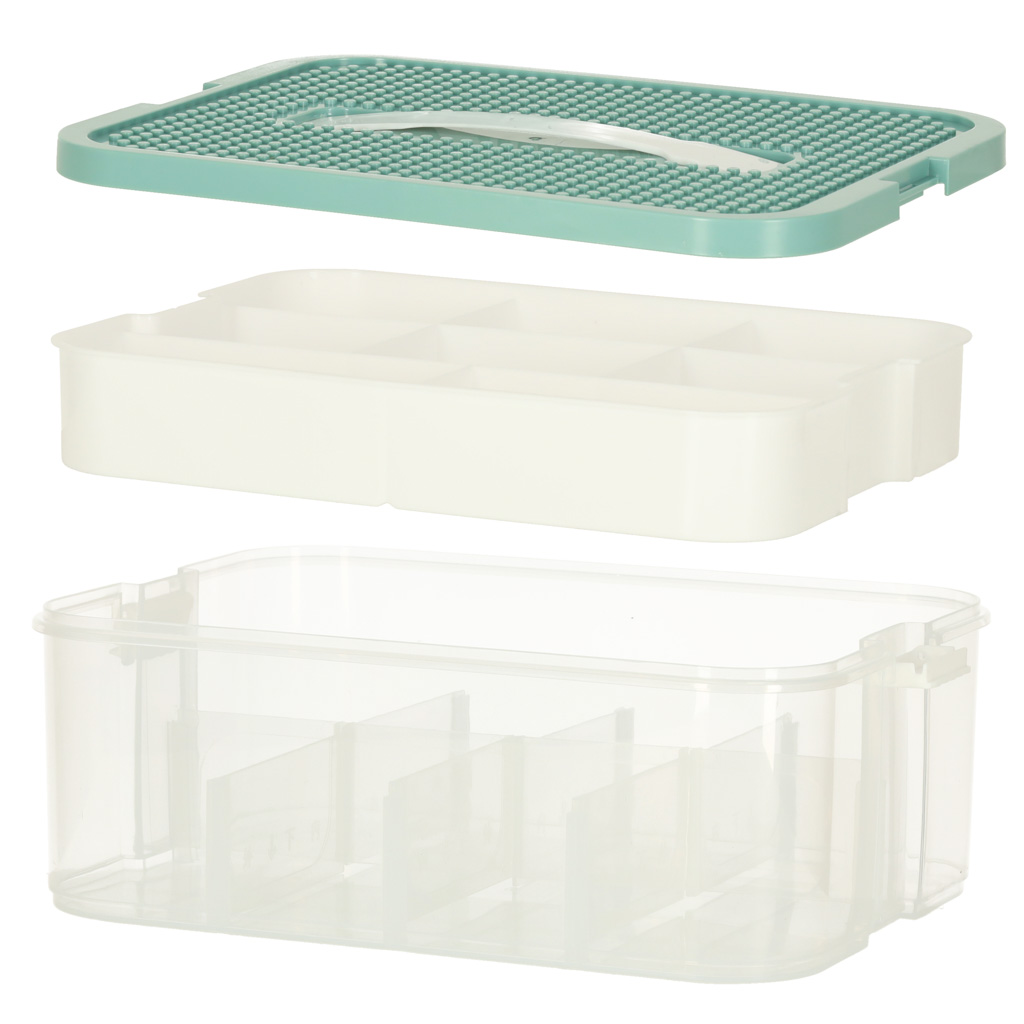 Box organizér box na hračky box na drobnosti s víkem přihrádky KX3117