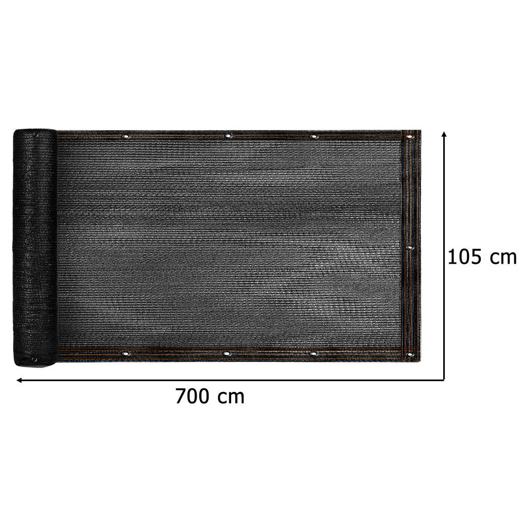 Balkonový kryt LUARO maskovací rohož stínící síť na balkon terasu 150g/m2 105x700cm UV + Tritics KX3157_1
