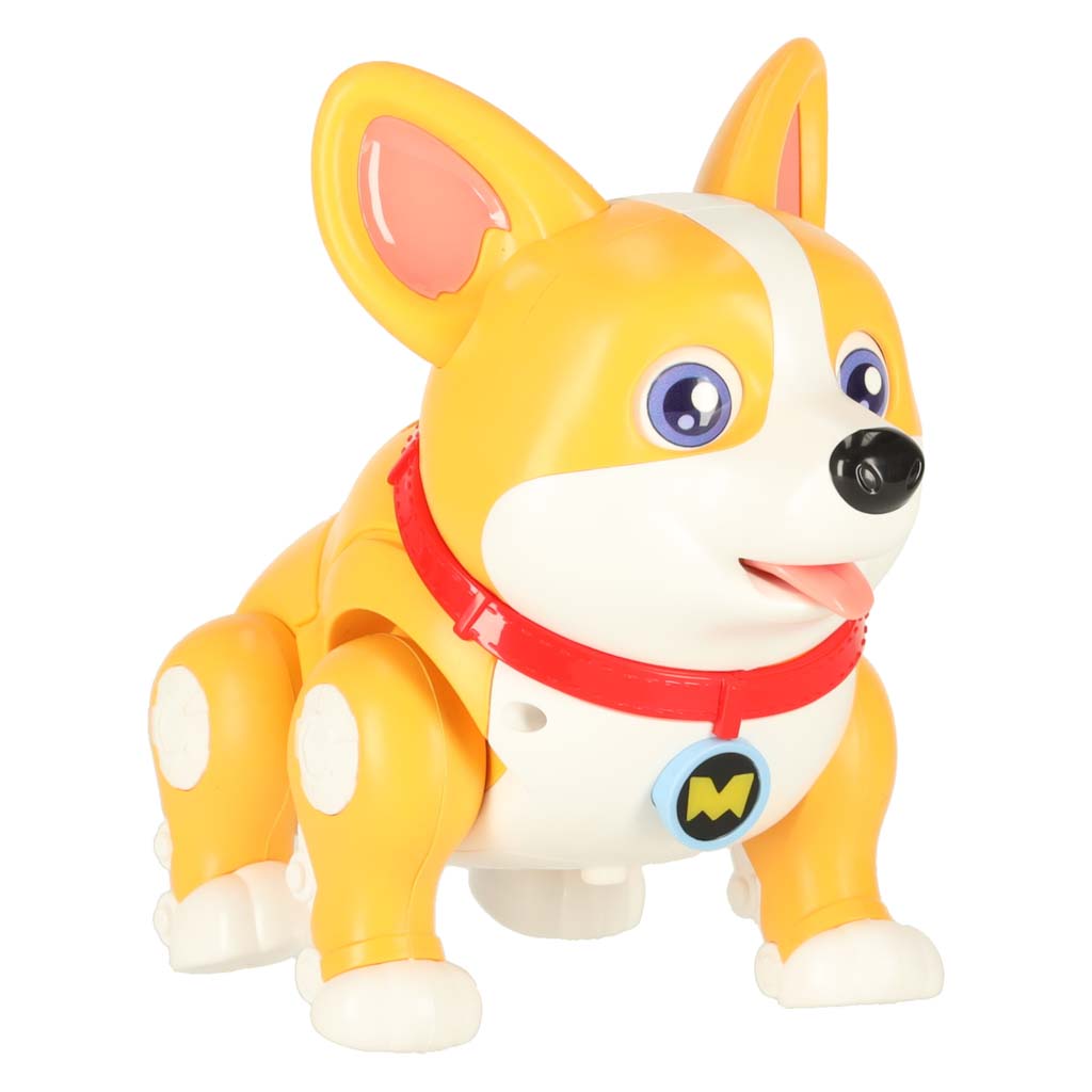 Pes pes interaktivní robot Corgi svítící uši hudba KX3042