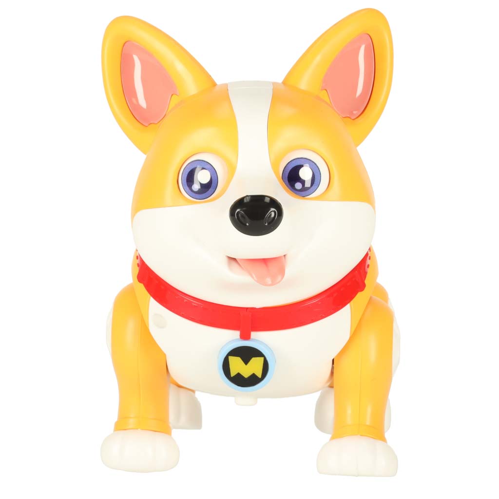 Pes pes interaktivní robot Corgi svítící uši hudba KX3042