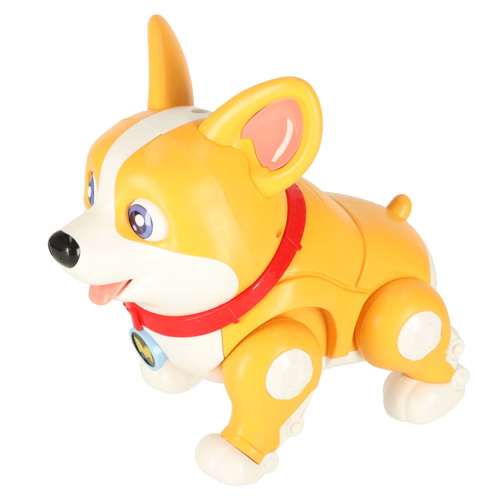 Pes pes interaktivní robot Corgi svítící uši hudba KX3042