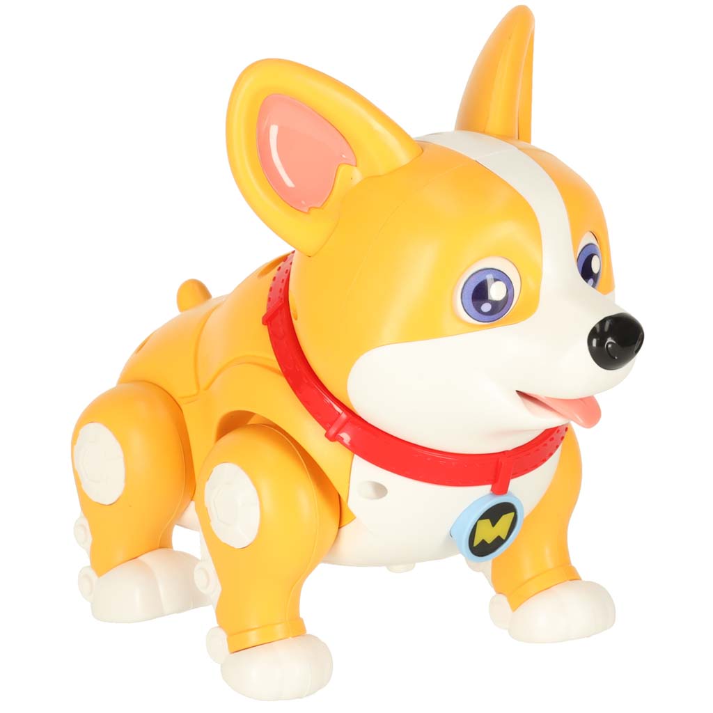 Pes pes interaktivní robot Corgi svítící uši hudba KX3042