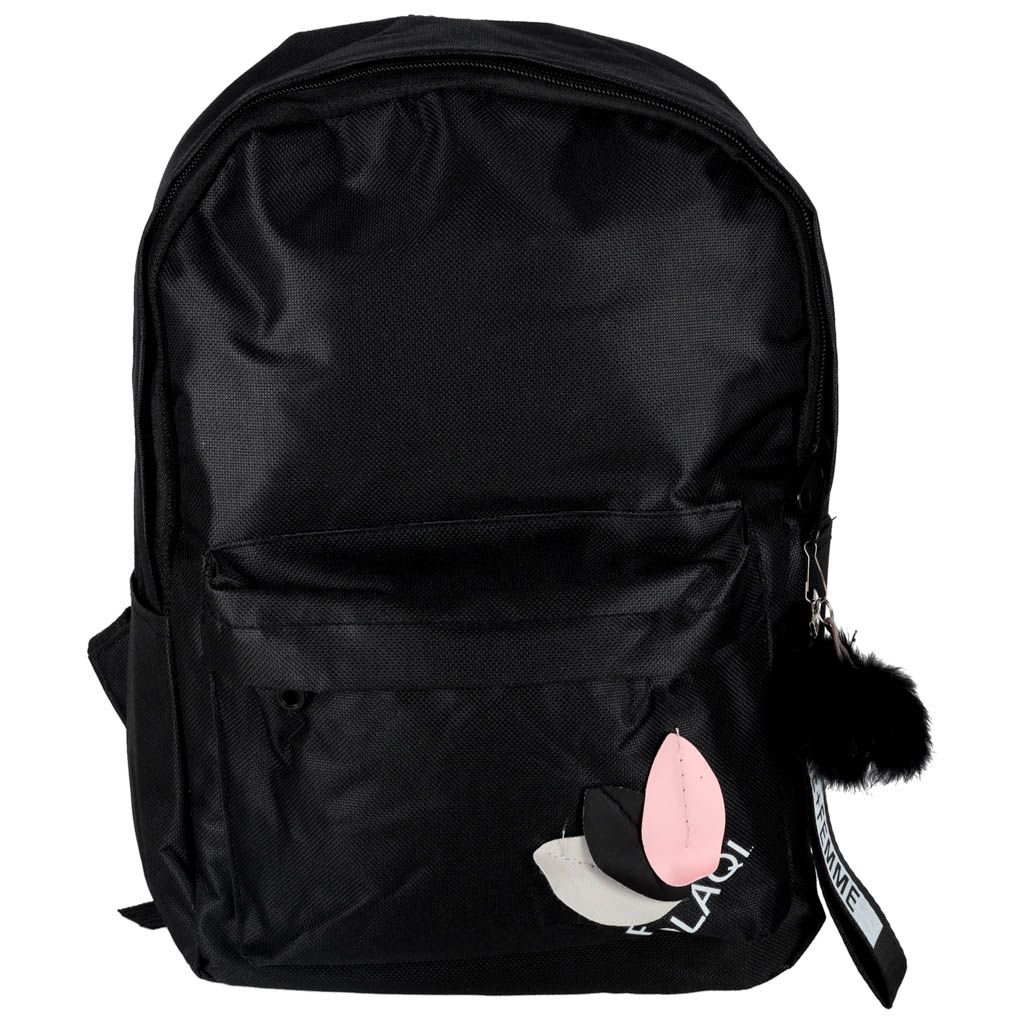 Juniorský jednokomorový školní batoh černý KX2999